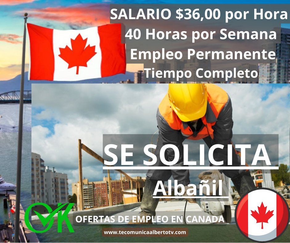OFERTAS DE EMPLEO EN JOB BANK COMO Albañil En Canada